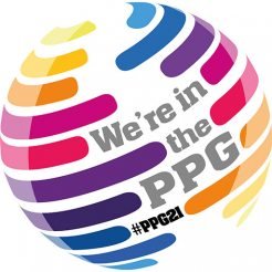 We're in the PPG #PPG21 logo